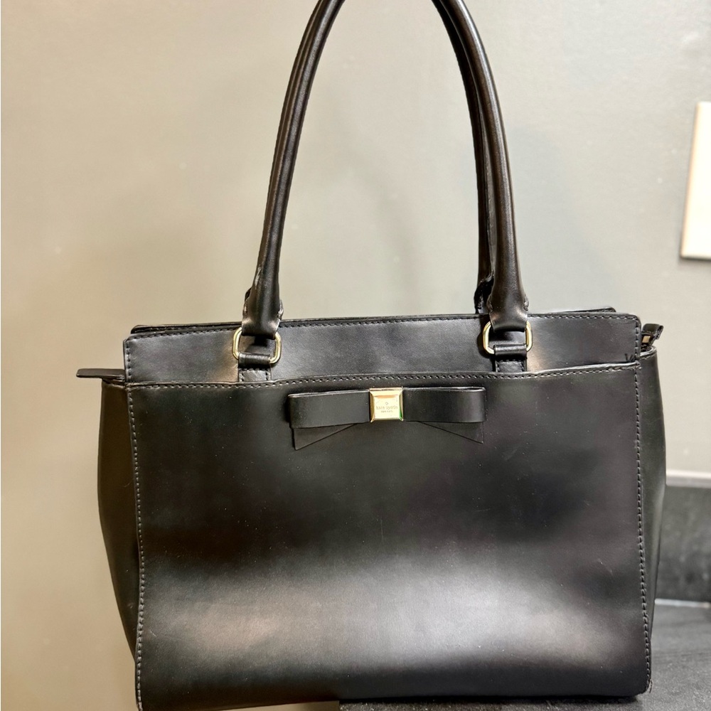 Kate Spade Black Shoulder Bag with Gold Hardware